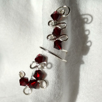 Image: " One of a Kind Small Garnet Vined Earcuff "