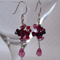 Image: Rasperry Swirl Dizzy Drop Earrings