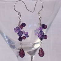 Image: Shades of Violet Dizzy Drop Earrings