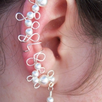 Pearl Vined Ear-Cuff-Right Image: Pearl Vined Ear-Cuff-Right