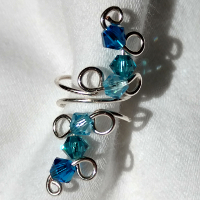 " One of a Kind Blue Fade Earcuff " Image: " One of a Kind Blue Fade Earcuff "
