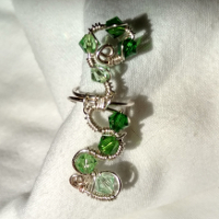 " One of a Kind Green Fade Earcuff " Image: " One of a Kind Green Fade Earcuff "